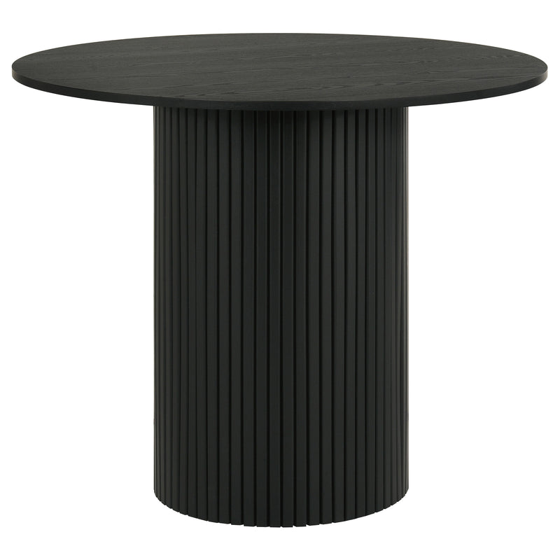 Hamlyn 5-piece Round Wood Counter Height Dining Set Grey and Black