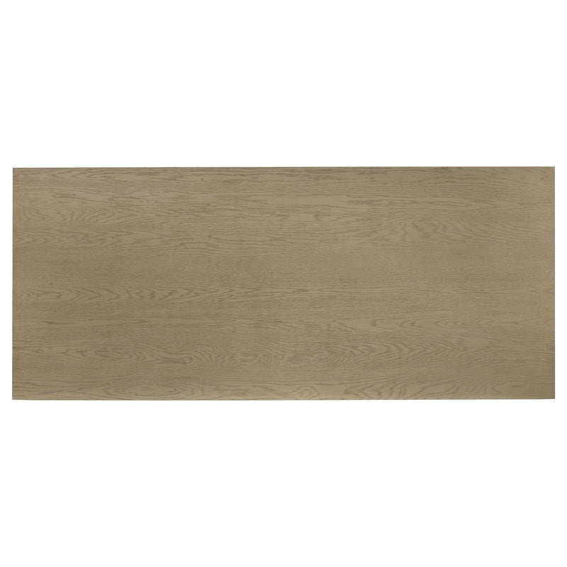 Decker 7-piece 82-inch Rectangular Dining Set Black and Natural Oak