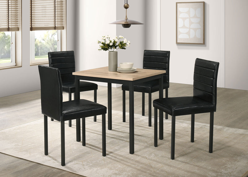 Garza Upholstered Dining Side Chair Black (Set of 4)