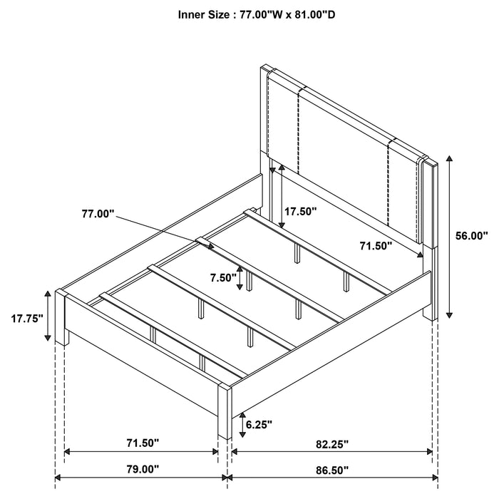 Adderley 4-piece Eastern King Bedroom Set Warm Brown