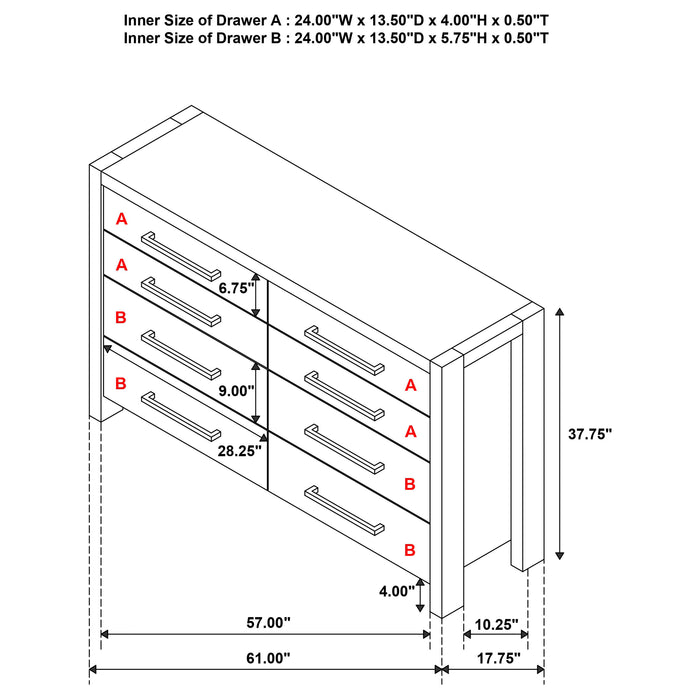 Adderley 5-piece Eastern King Bedroom Set Warm Brown