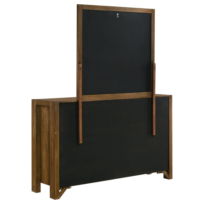 Adderley 8-drawer Bedroom Dresser and Mirror Warm Brown