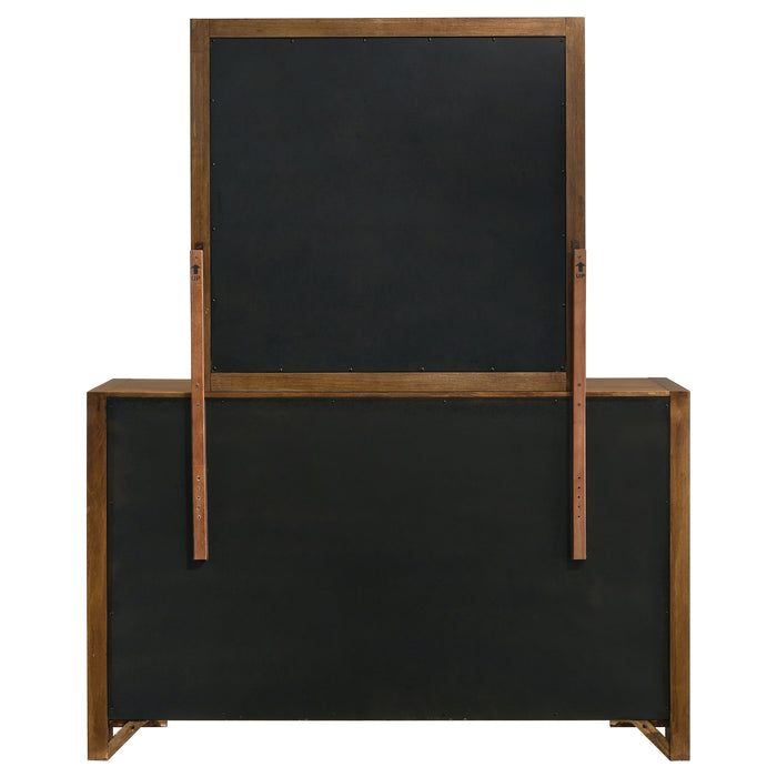 Adderley 8-drawer Bedroom Dresser and Mirror Warm Brown