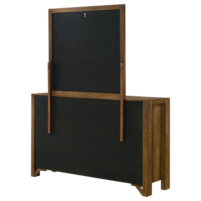 Adderley 8-drawer Bedroom Dresser and Mirror Warm Brown