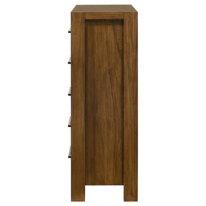 Adderley 5-drawer Bedroom Chest of Drawers Warm Brown