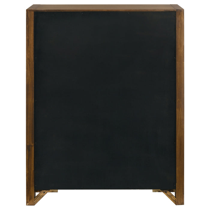 Adderley 5-drawer Bedroom Chest of Drawers Warm Brown