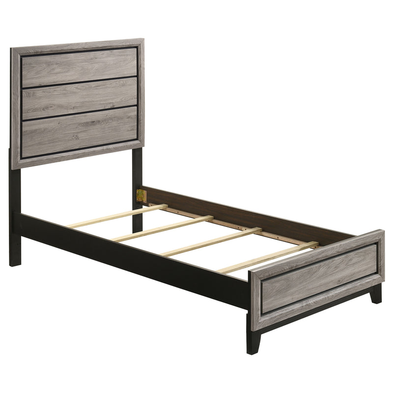 Watson Wood Twin Panel Bed Light Taupe