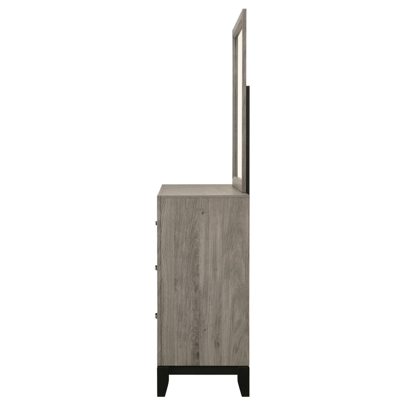 Watson 6-drawer Bedroom Dresser and Mirror Light Taupe