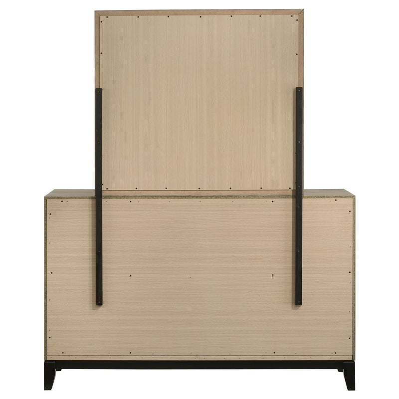 Watson 6-drawer Bedroom Dresser and Mirror Light Taupe