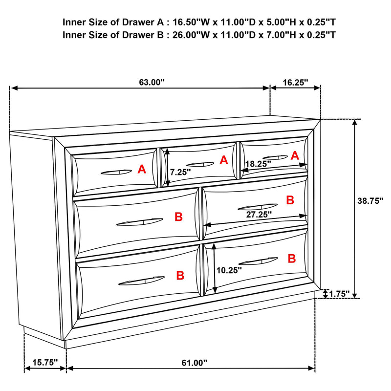 Atlas 5-piece California King Bedroom Set Dark Oak