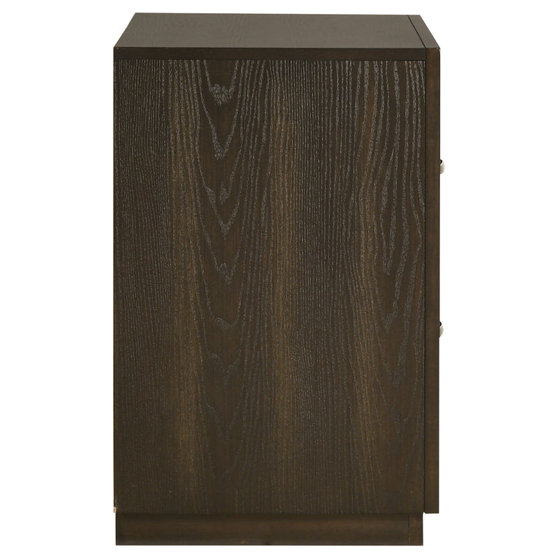 Atlas 2-drawer Bedroom Nightstand Bedside Table Dark Oak