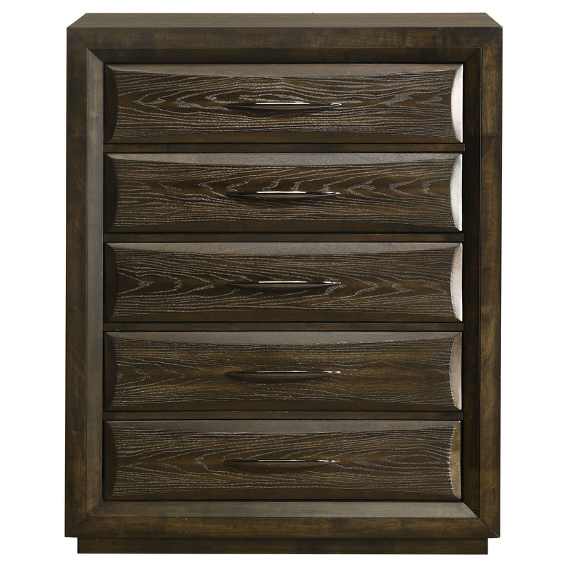 Atlas 5-drawer Bedroom Chest of Drawers Dark Oak