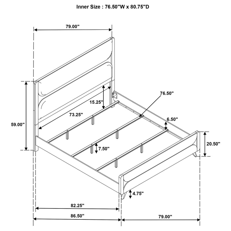 Bennett 4-piece Eastern King Bedroom Set Light Oak