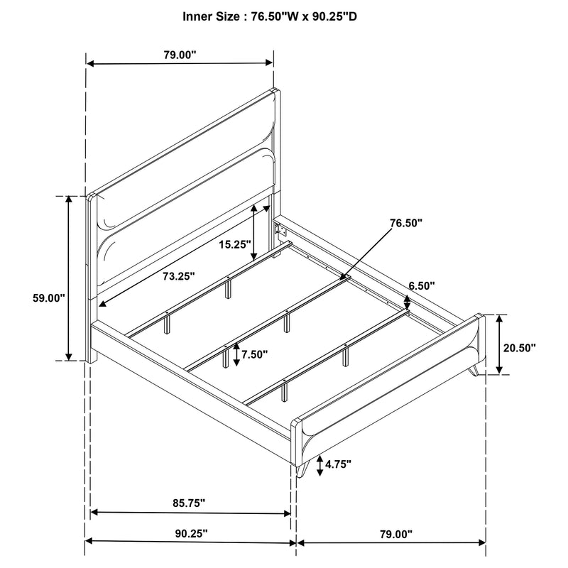 Bennett 5-piece California King Bedroom Set Light Oak