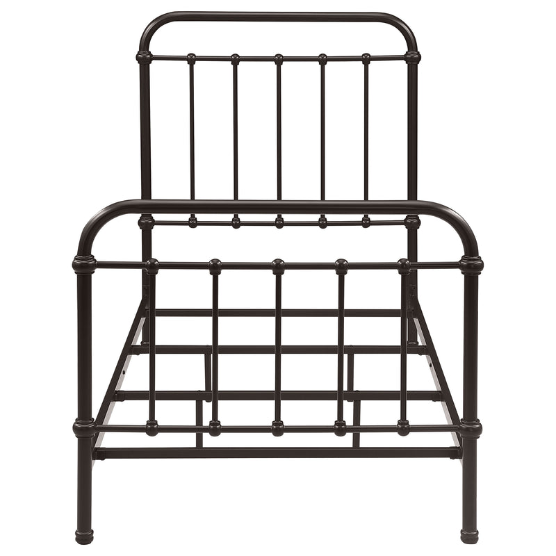 Livingston Metal Twin Open Frame Bed Dark Bronze