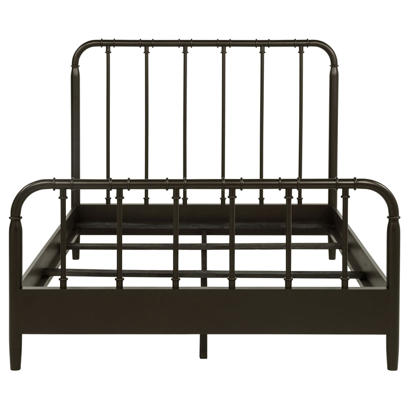 Rocco All Wood Water Pipe Open Frame Twin Bed Dark Bronze