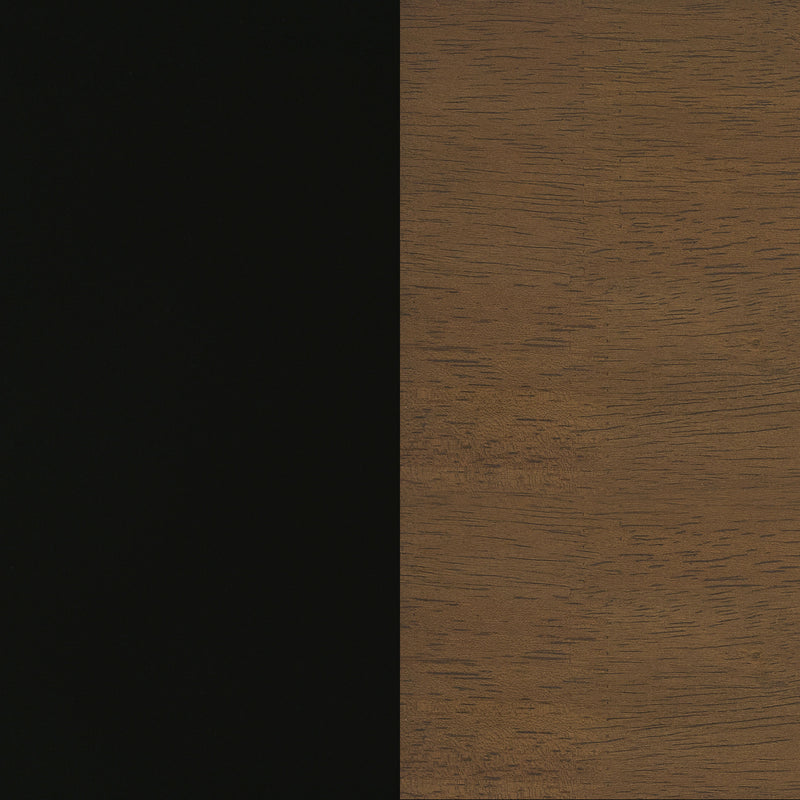 Morris Twin Over Twin Wood Bunk Bed Black and Walnut