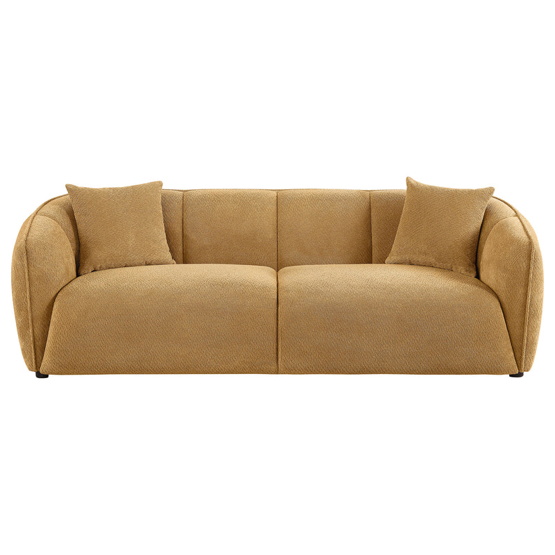 Aleisha Fabric Upholstered Sofa Mustard Yellow