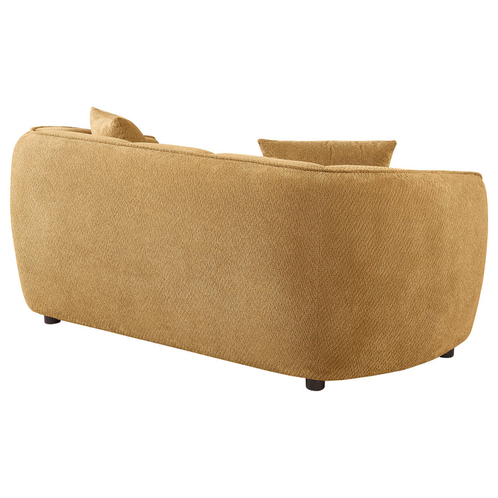 Aleisha Chenille Upholstered Loveseat Mustard Yellow