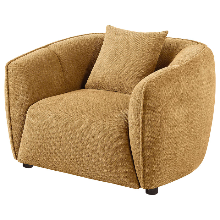 Aleisha Chenille Upholstered Accent Chair Mustard Yellow