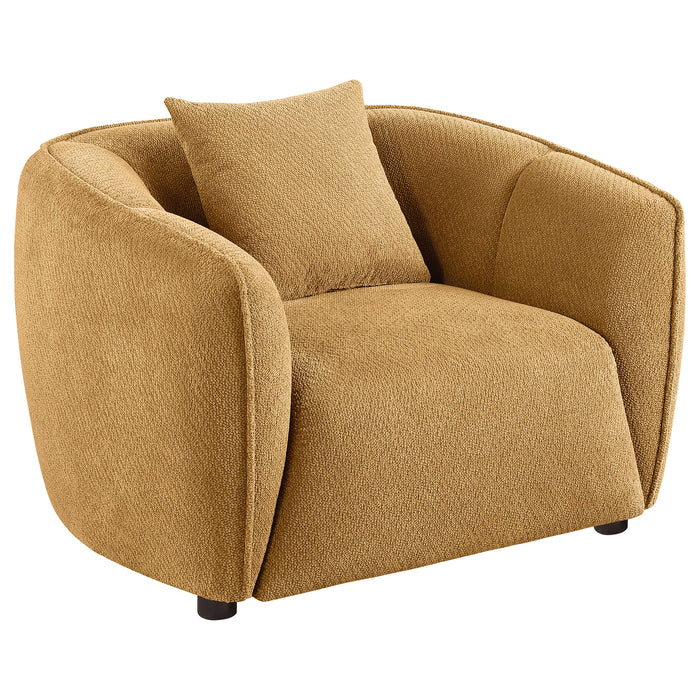 Aleisha Chenille Upholstered Accent Chair Mustard Yellow