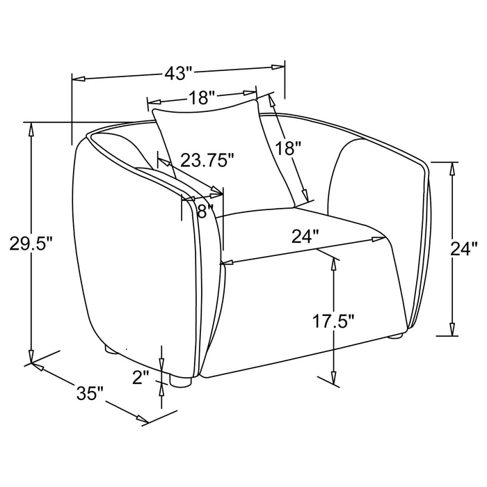Aleisha Chenille Upholstered Accent Chair Mustard Yellow
