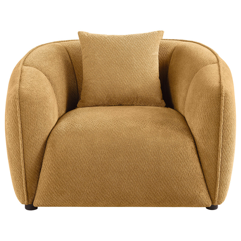 Aleisha Fabric Upholstered Accent Chair Mustard Yellow