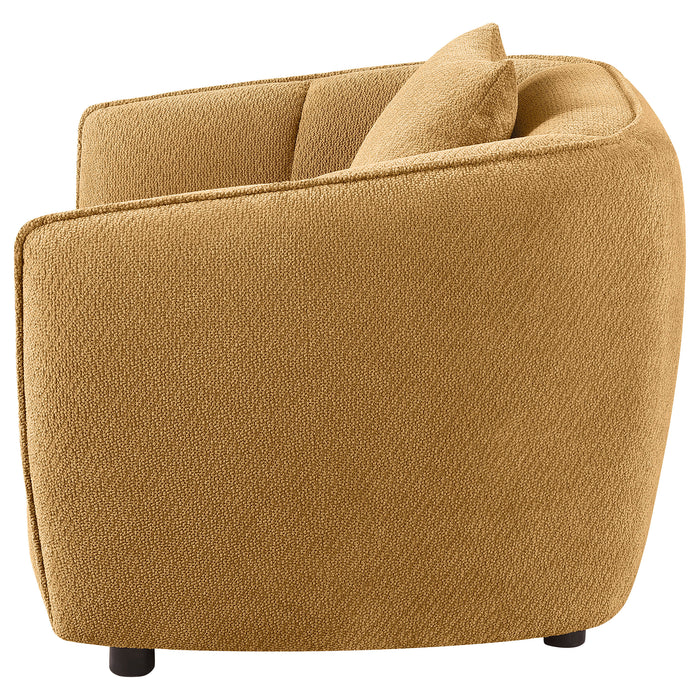 Aleisha Chenille Upholstered Accent Chair Mustard Yellow