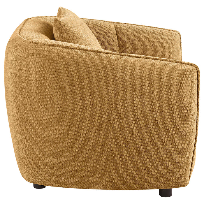 Aleisha Chenille Upholstered Accent Chair Mustard Yellow