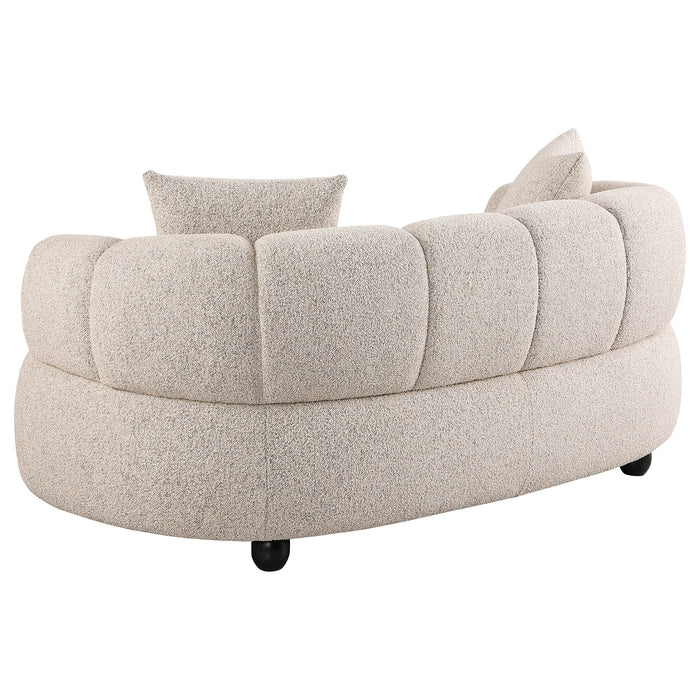 Whitney Contemporary Channel Tufted Boucle Upholstered Sofa Set