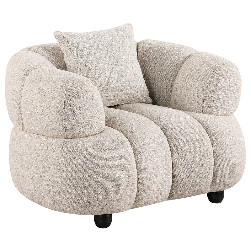 Whitney Contemporary Channel Tufted Woven Fabric Upholstered Sofa Set