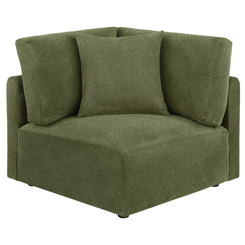 Elysia 6-piece Chenille Upholstered Modular Sectional Sofa Green