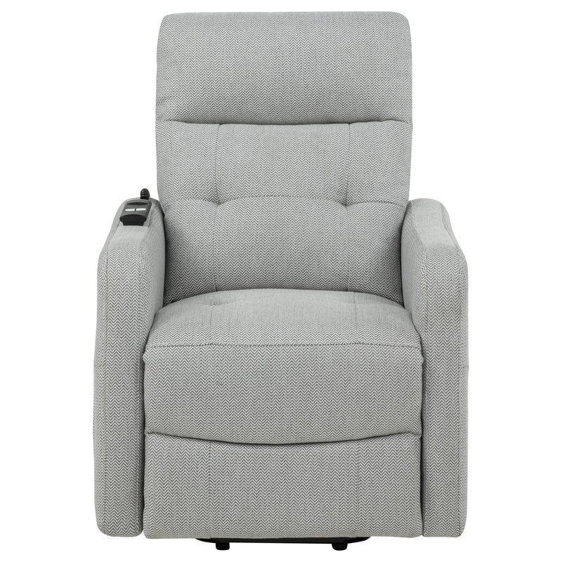 Dayes Upholstered Power Lift Recliner Chair Light Grey