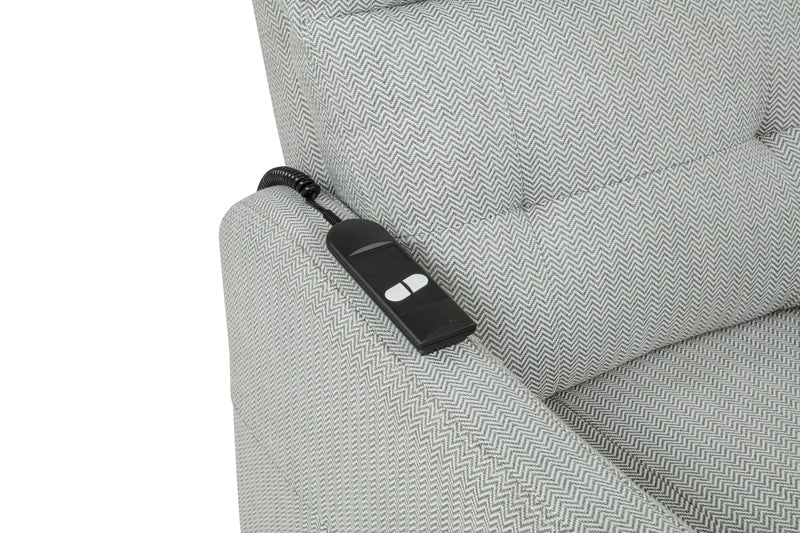 Dayes Upholstered Power Lift Recliner Chair Light Grey