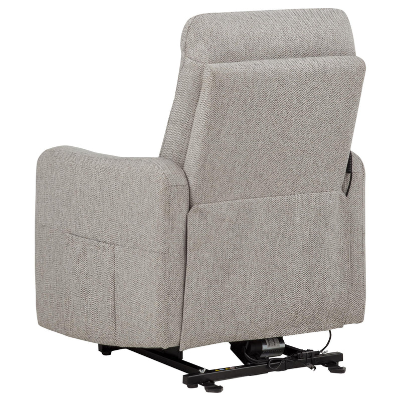 Dayes Upholstered Power Lift Recliner Chair Taupe