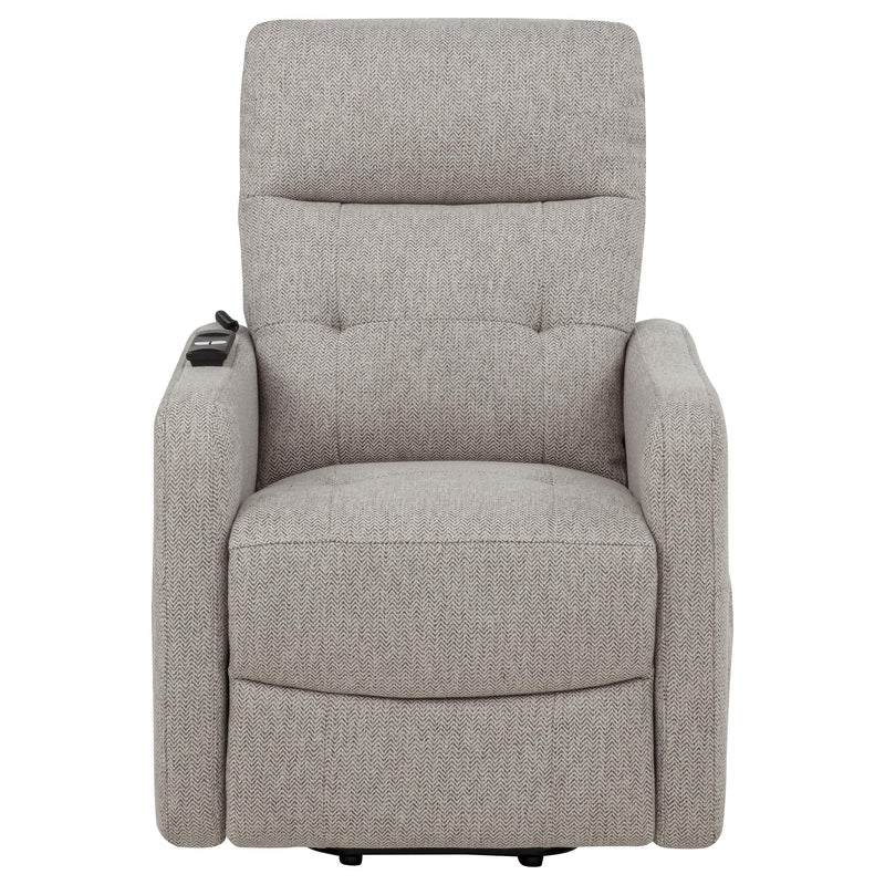 Dayes Upholstered Power Lift Recliner Chair Taupe