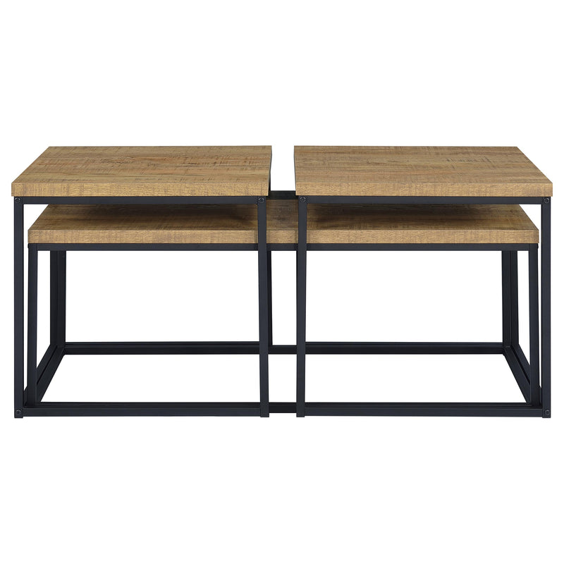 Straden 3-piece Engineered Wood Coffee Table Set Mango and Black