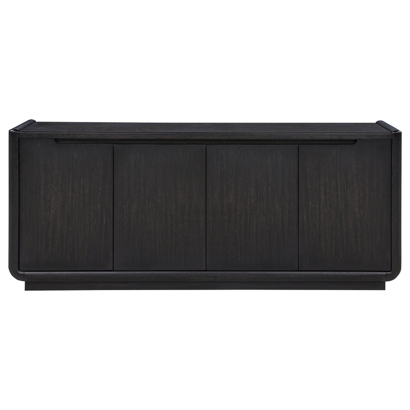 Leandro 72-inch 4-door TV Stand Media Console Burnished Black
