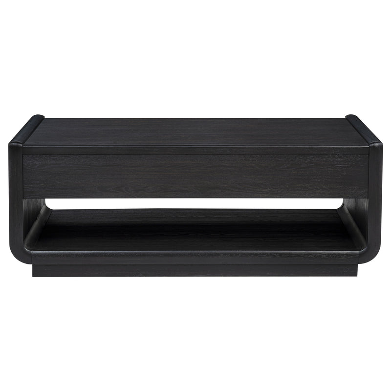 Leandro 2-drawer Wood Cocktail Coffee Table Burnished Black