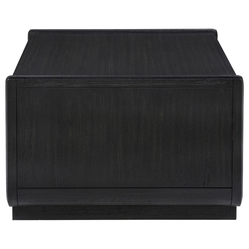 Leandro 2-drawer Wood Cocktail Coffee Table Burnished Black