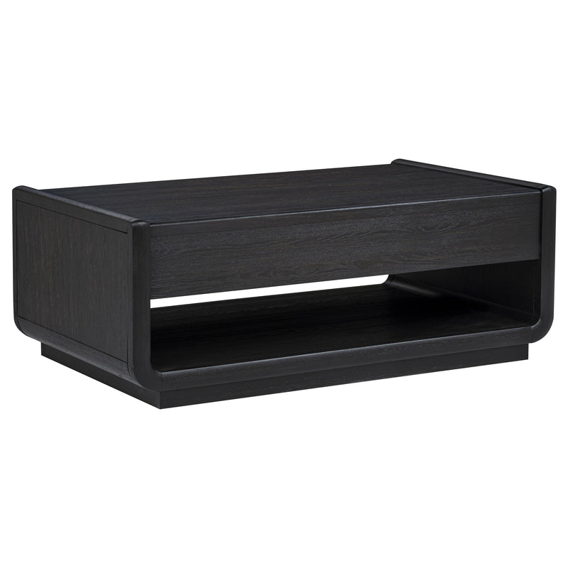 Leandro 2-piece Wood Coffee and End Table Set Burnished Black