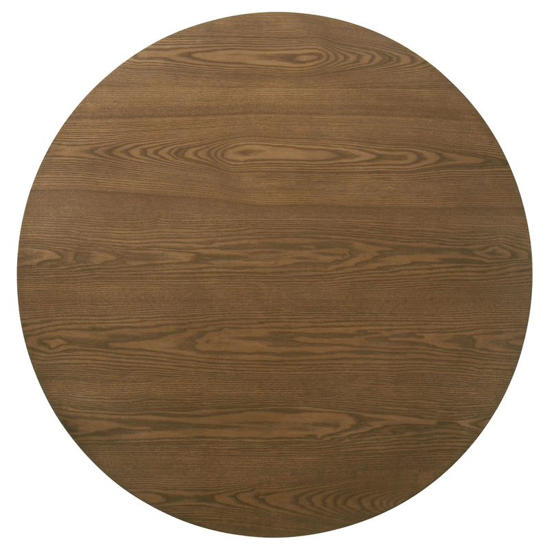 Franklin 2-piece Round Pedestal Coffee Table Set Dark Brown