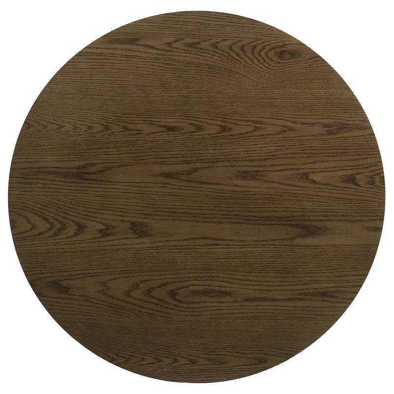 Kessler 2-piece Round Sculptural Wood Coffee Table Set Brown