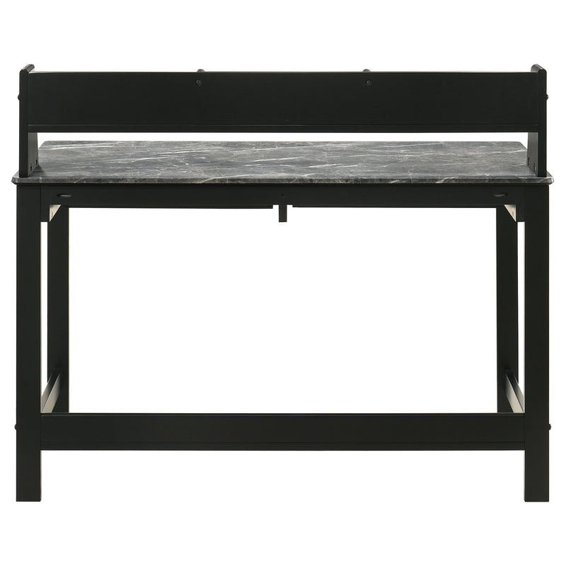 Besler 47-inch SmartTop Writing Desk with Shelf Grey Stone and Black