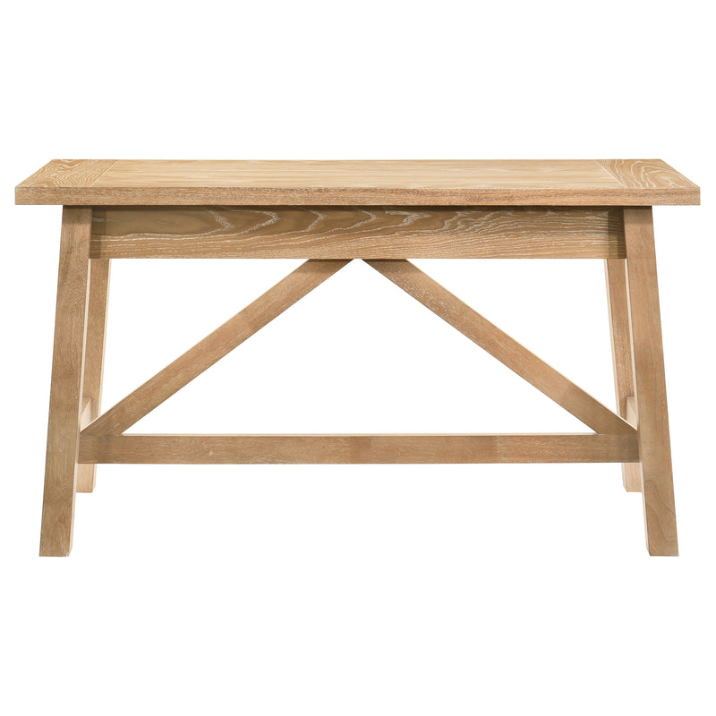 Fabian 54-inch 2-drawer Computer Writing Desk Distressed Light Brown