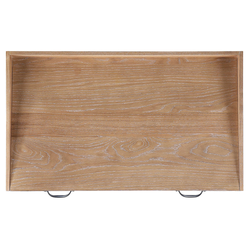 Fabian 38-inch Computer Desk with Keyboard Drawer Distressed Light Brown