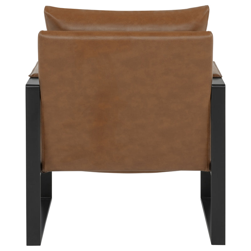 Rosalind Upholstered Track Arm Accent Chair Brown