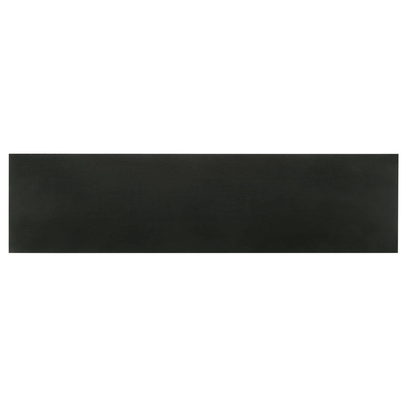 Riddell 4-door Wood Reeding Accent Cabinet Matte Black