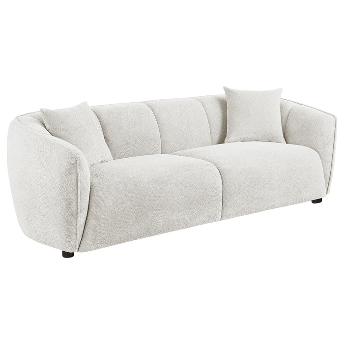 Aleisha Chenille Upholstered Sofa Ivory