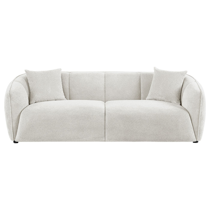 Aleisha Chenille Upholstered Sofa Ivory